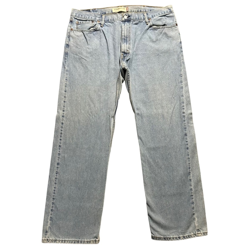 Y2K Levi's 505 Jeans Mens 42x32 Light Blue Straight Fit Denim Pants 100% Cotton